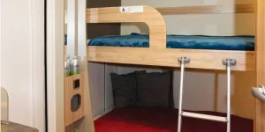 The Eriba Nova Light caravan bunks (courtesy of Richard Chapman)