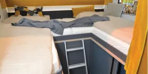 The Frankia Now low-profile motorhome bedroom