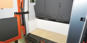The Orange Campers Trouvaille Actif rising roof campervan rear