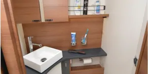 Rapido C86i A-class motorhome washroom