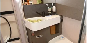 The Hymer ML-T 580 4x4 motorhome washroom