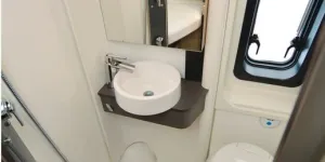 Dreamer D43 Up Addict high-top rising roof campervan washroom
