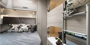 Elddis Crusader Tempest caravan bunks (photo courtesy of Richard Chapman)