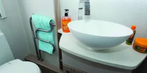 A-heated-towel-rail,-part-of-the-Alde-system,-is-conveniently-close-to-the-washbasin-44958