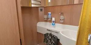 The Malibu T 490 LE low-profile motorhome washroom