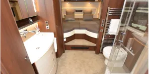 The Morelo Empire Liner 93 LB A-class motorhome rear
