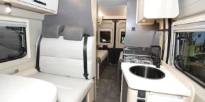 Xplore CV X8 high-top with rising roof campervan interior