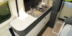 The Westfalia Kelsey rising roof campervan kitchen