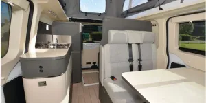 The Westfalia Kelsey rising roof campervan interior