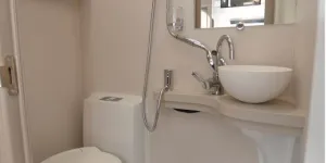 Elddis Envy 150 low-profile motorhome washroom