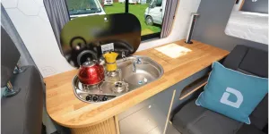 The Dormobile Ohana high-top campervan kitchen