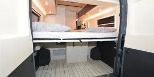 Westfalia Columbus 640 E high-top campervan rear view