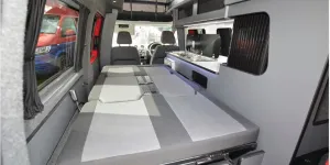 The CampAway Caddy rising roof campervan bed