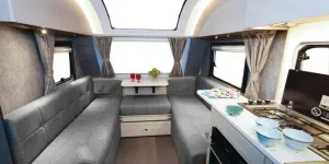 The Aria Altea Dart caravan lounge (photo courtesy of John Chapman)