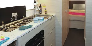 The Aria Altea Dart caravan kitchen (photo courtesy of John Chapman)