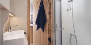 Bailey Pegasus Grande GT75 Ancona caravan washroom (photo courtesy of Bailey)