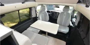 The Westfalia Jules Verne rising roof campervan lounge