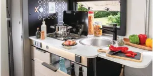 Chausson X550 low-profile motorhome kitchen (photo courtesy of Chausson)
