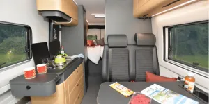 The Adria Twin Max high-top campervan interior