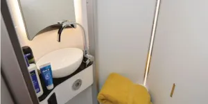 Globecar Summit Shine high-top campervan washroom