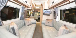The Auto-Sleeper M-Star high-top campervan rear lounge