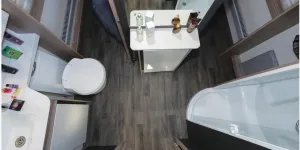 Swift Challenger Grande 650L SE caravan washroom (photo courtesy of Richard Chapman)