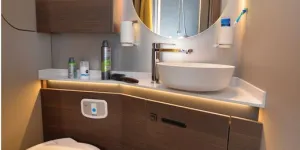 The Adria Supersonic 780 SL A-class motorhome washroom