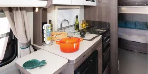 The Elddis Affinity 550 caravan kitchen (photo courtesy of John Chapman)