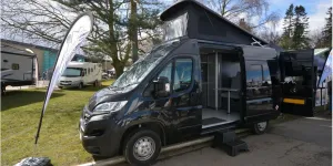 The Custom Built Campervans high-top rising roof campervan