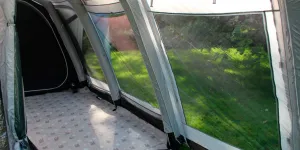 Large windows are a feature of the Berghaus Telstar 8 tent