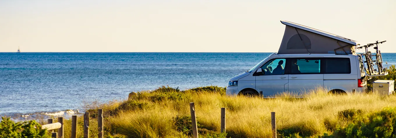 Campervan by the beach
