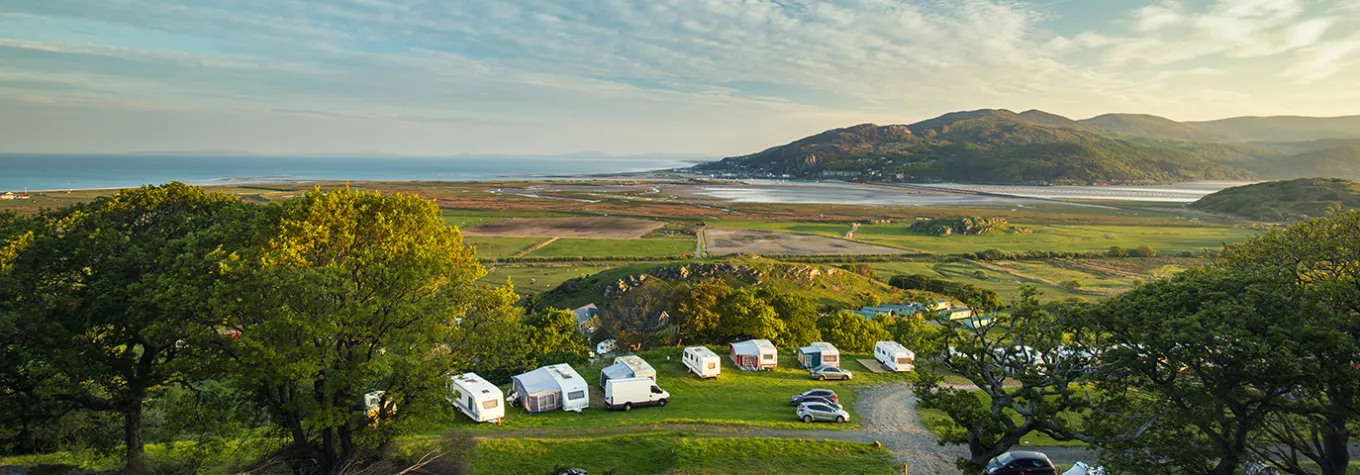 Coastal campsite in the UK