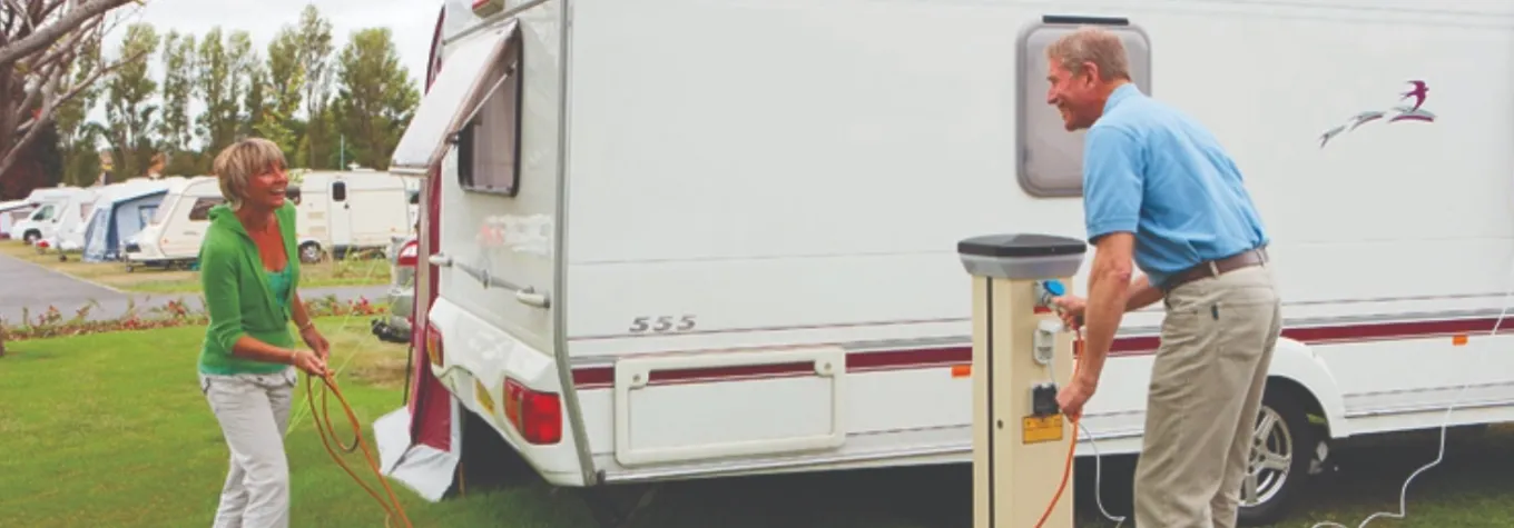 Caravan hook-up - avoid tripping the supply to your caravan's 230V supply