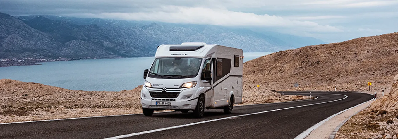 Sunlight's Van Adventure V66 on the road