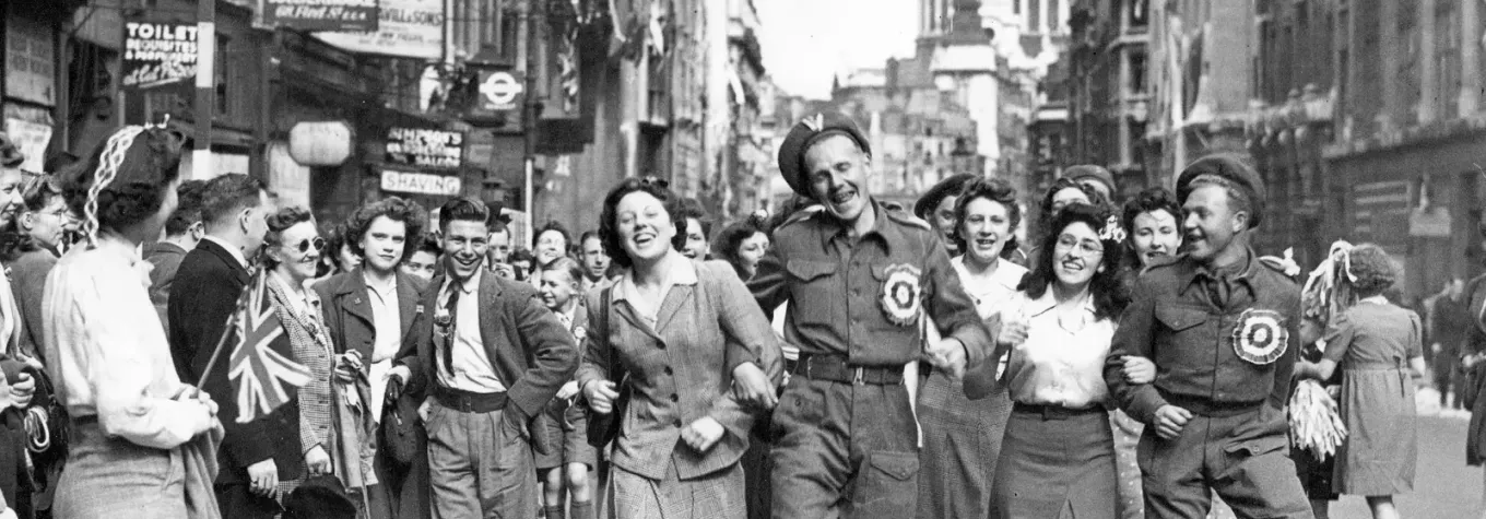 Nation celebrating VE Day