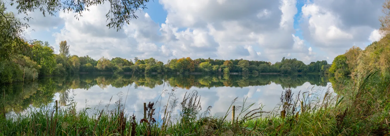 Lake at Neigh Bridge Country Park, The Cotswolds, Gloucestershire, United Kingdom