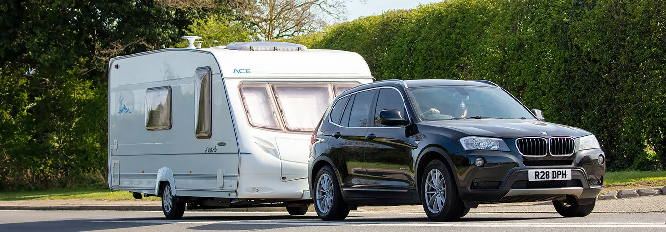 caravan being towed