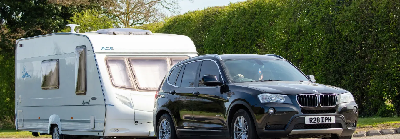caravan being towed