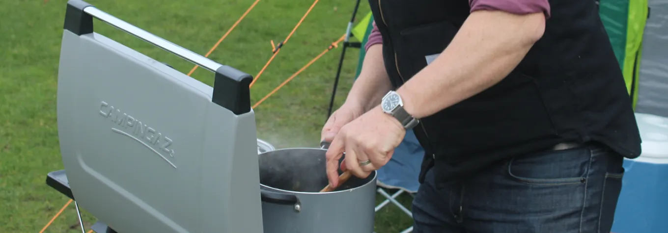 Cooking outside the tent