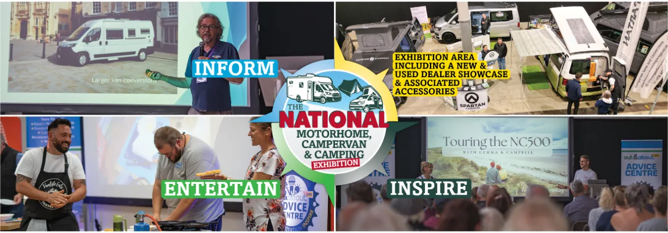 national motorhome, campervan and camping banner - no dates