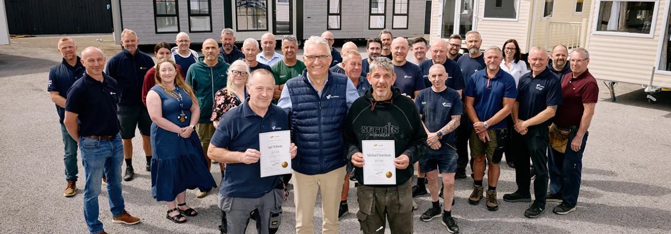 Willerby employees with their certificates