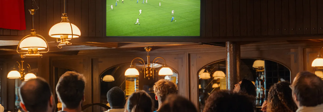 Watching football on TV