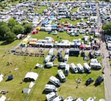 Trade area at the Malvern Caravan & Motorhome Show
