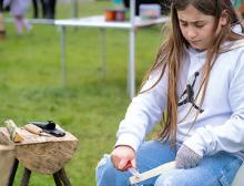 Bushcraft techniques can be learnt at the Campervan Campout Festival