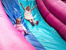 Inflatables for the kids to enjoy at Campervan Campout Festival