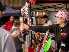 Food and drink stands serving up happy visitors to the Campervan Campout Festival 