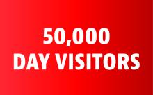 50000 day visitors