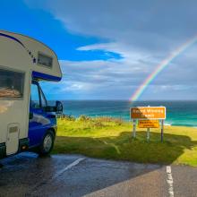 Parked up at Durness on the NC500