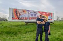 Danny and Dani Dye  at a Kent seaside caravan park
