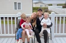 Stacey Solomon & Joe Swash at their caravan park with family